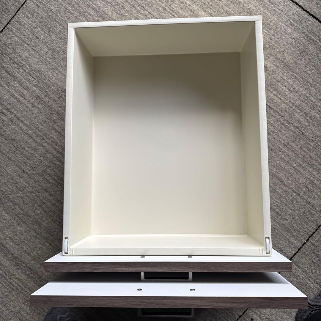 TAKARA キッチン　DIY ブラウン引き出し 金属製ハンドル付き2個セット