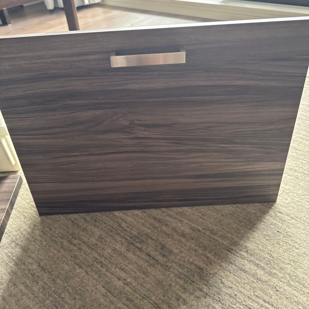 TAKARA キッチン　DIY ブラウン引き出し 金属製ハンドル付き2個セット