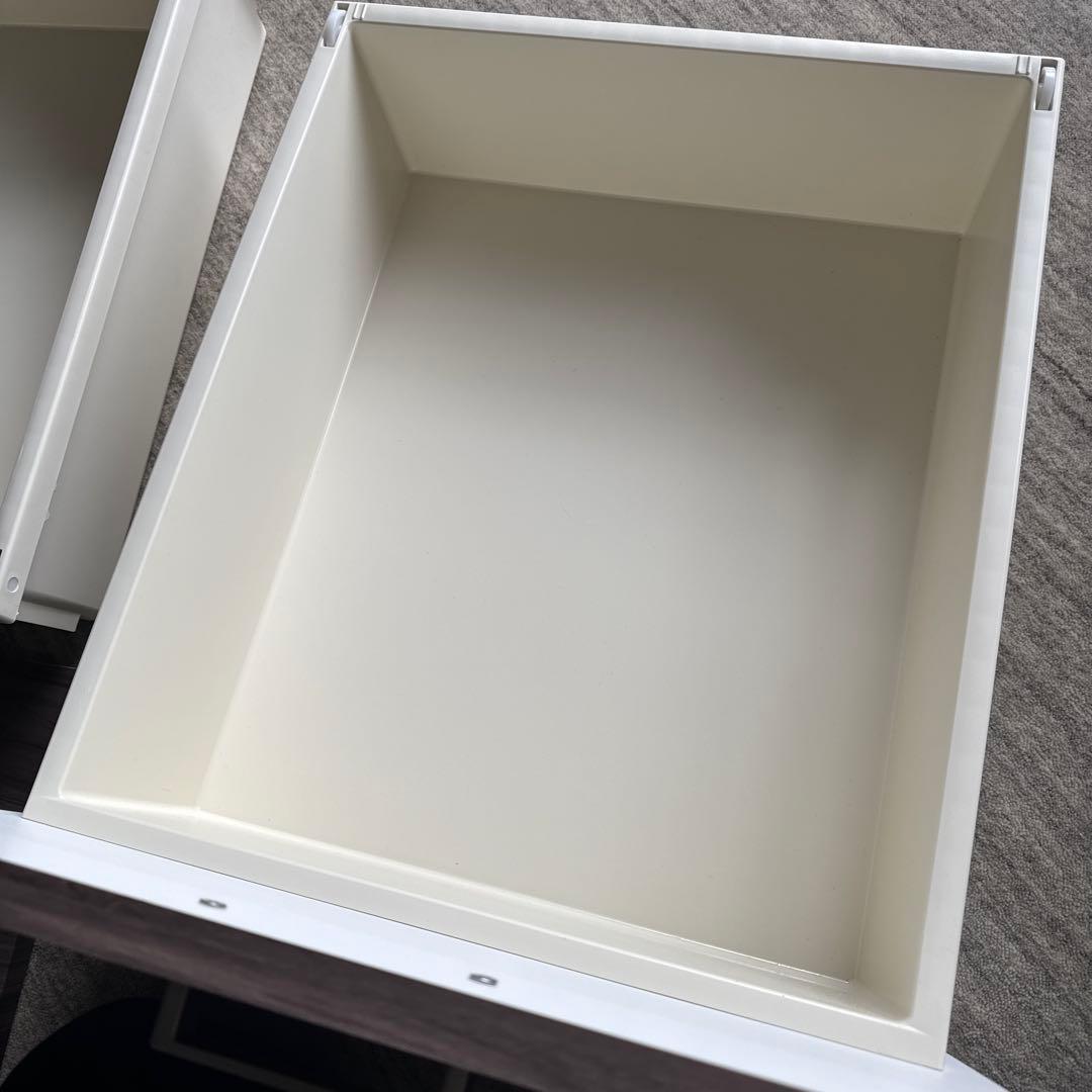 TAKARA キッチン　DIY ブラウン引き出し 金属製ハンドル付き2個セット