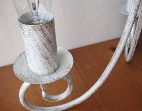 シンプル3灯シャンデリアペンダントランプアンティークホワイトヨーロピアンロココ調