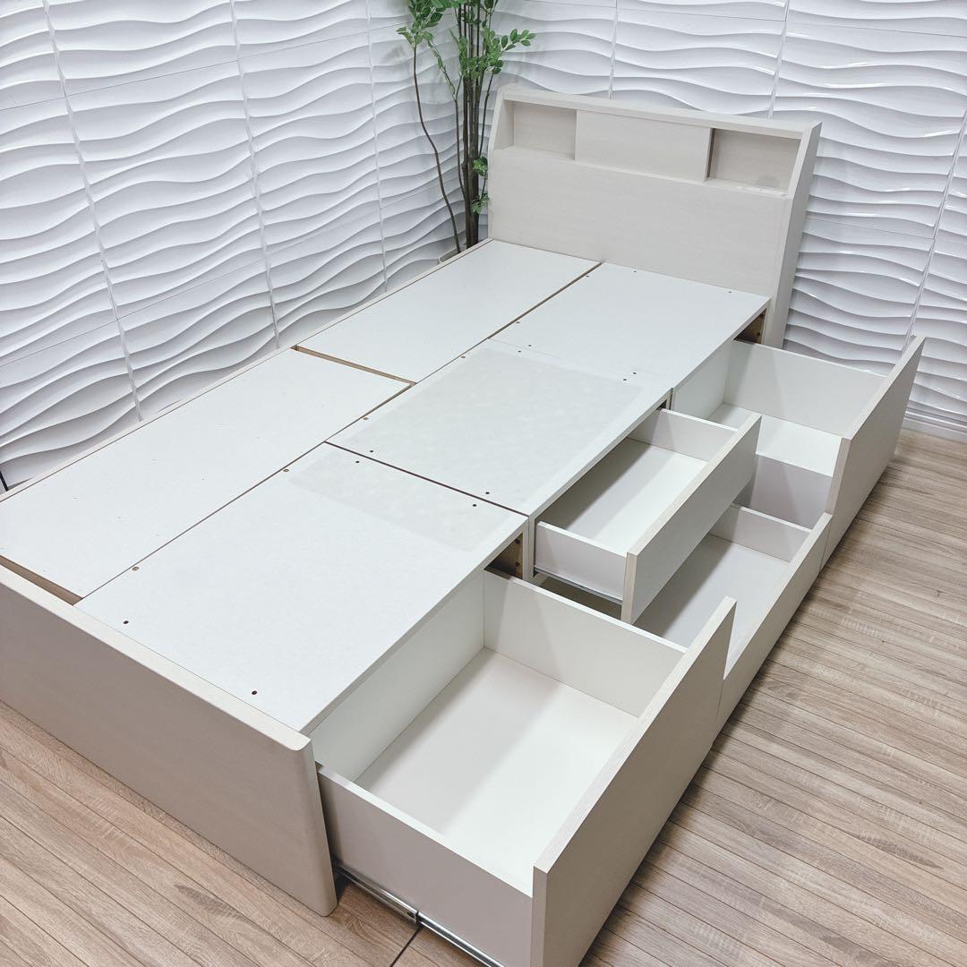 ◇大阪府神戸市配達料無料！◇ニトリ◇ベッドフレーム◇収納コンセント付◇シングル◇