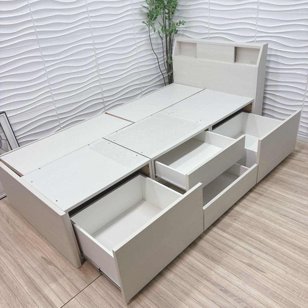 ◇大阪府神戸市配達料無料！◇ニトリ◇ベッドフレーム◇収納コンセント付◇シングル◇