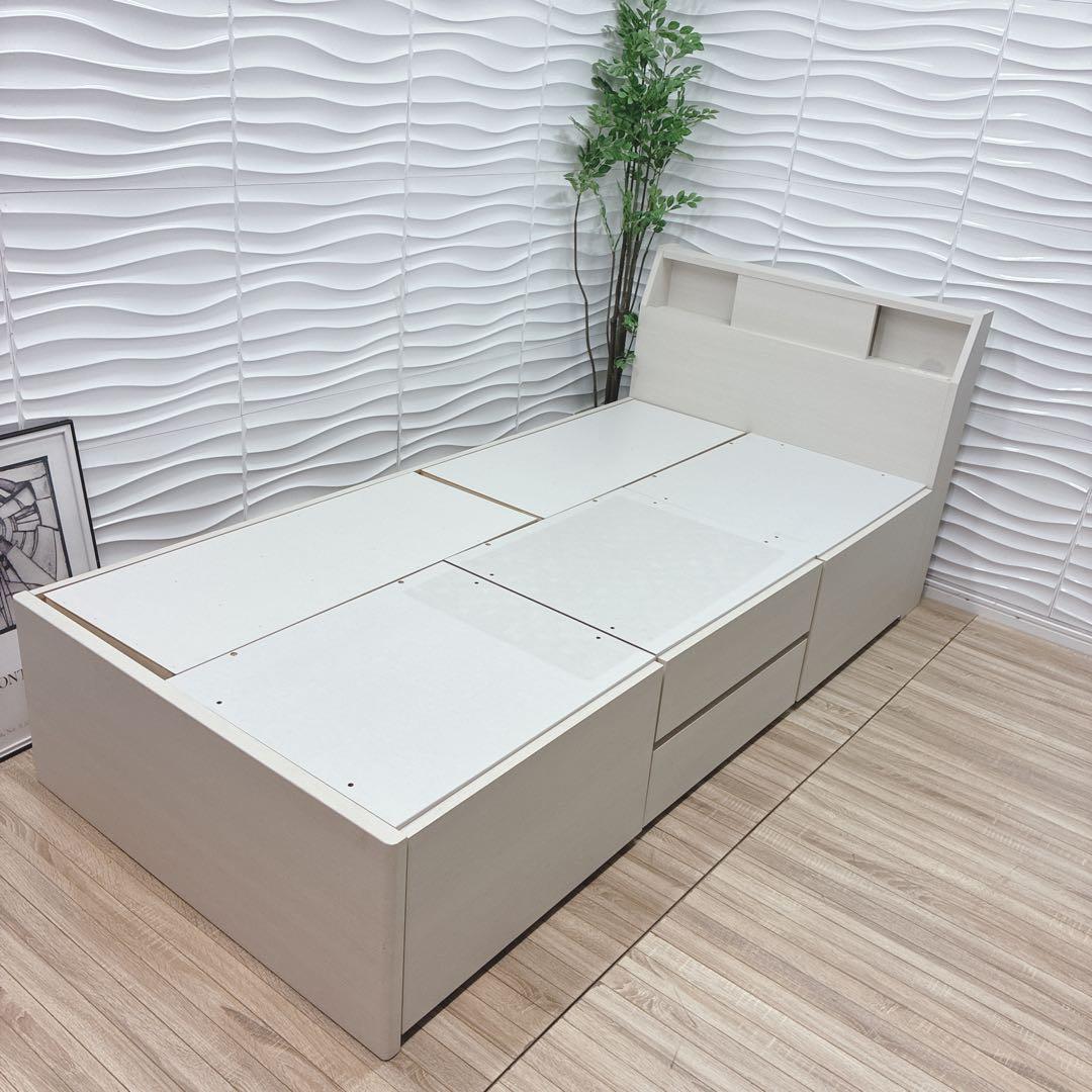 ◇大阪府神戸市配達料無料！◇ニトリ◇ベッドフレーム◇収納コンセント付◇シングル◇