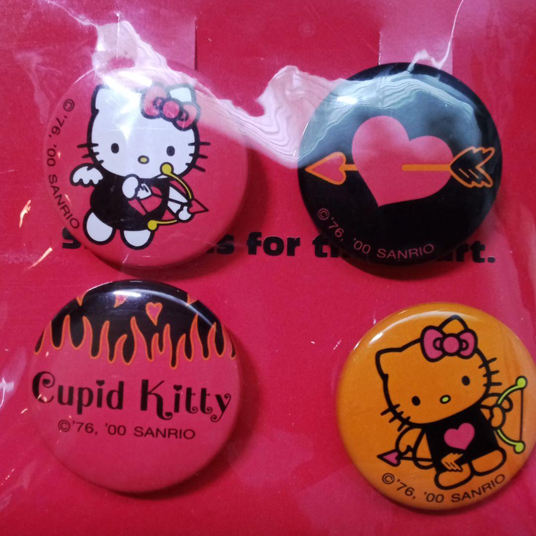 キティ　缶バッジ4個セット　VIVITIXGIRLS　キューピッド2000年レア