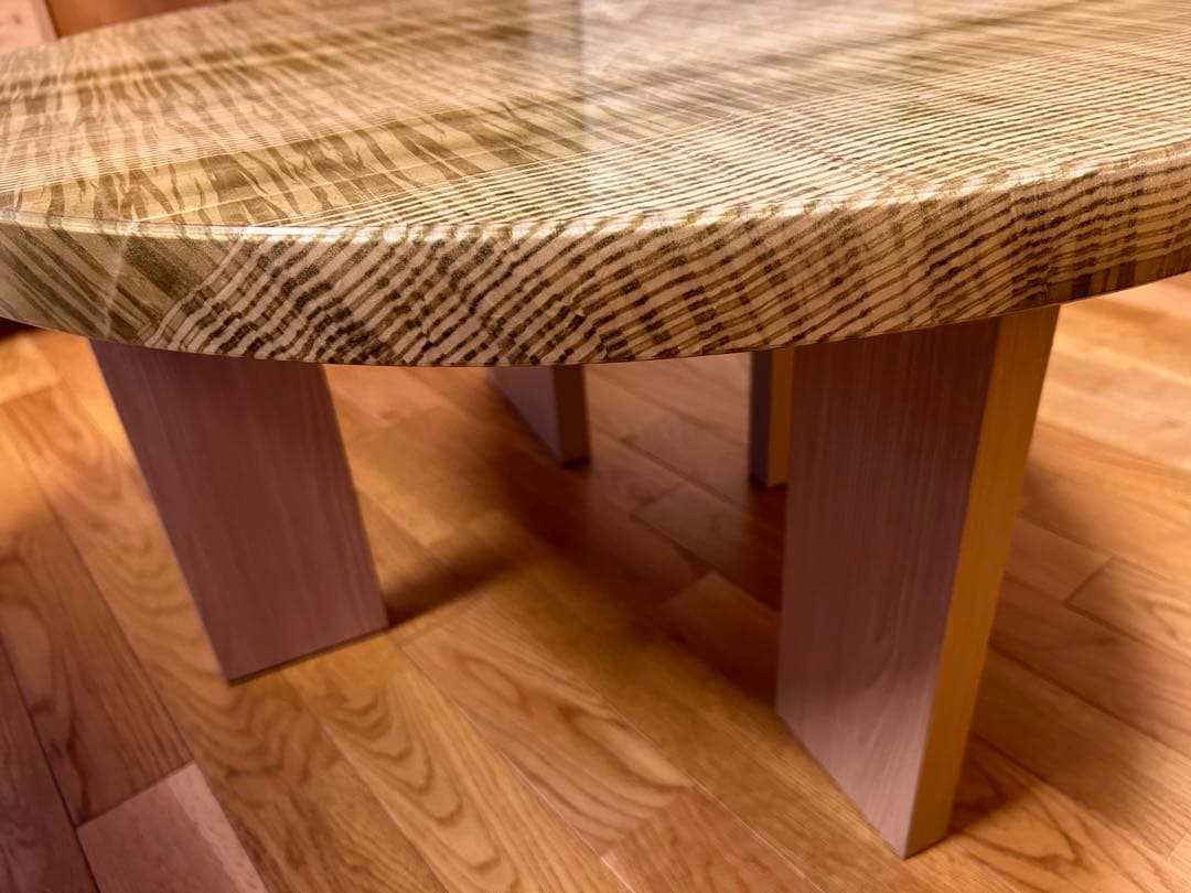 新品未使用 レジンテーブル リビングテーブル 高級和紙 レジン