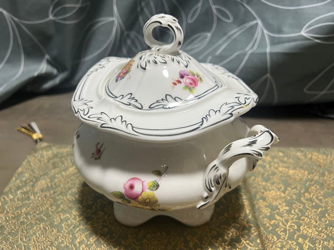 イギリス製 見立て水指 茶道具 お菓子入れ