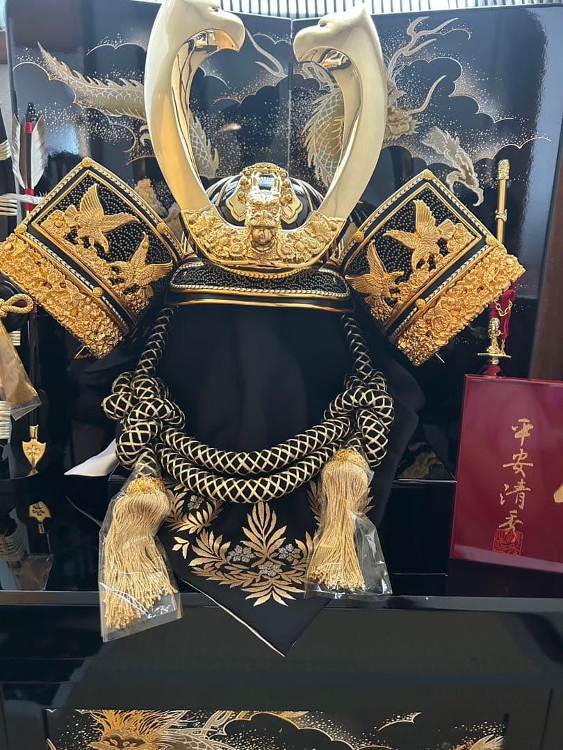 五月人形 平安清秀 翔 御着用兜