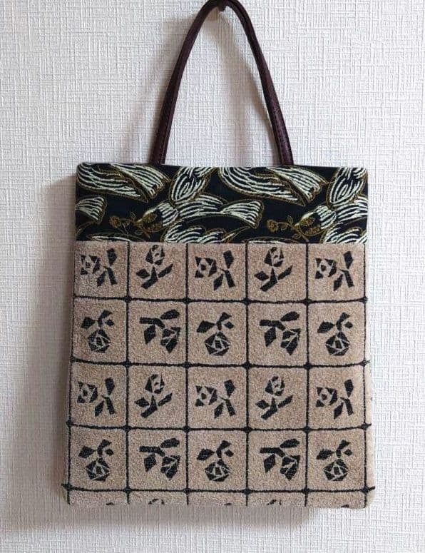 ミナペルホネン　パッチワーク　ミニトートバッグ　大きめサイズ