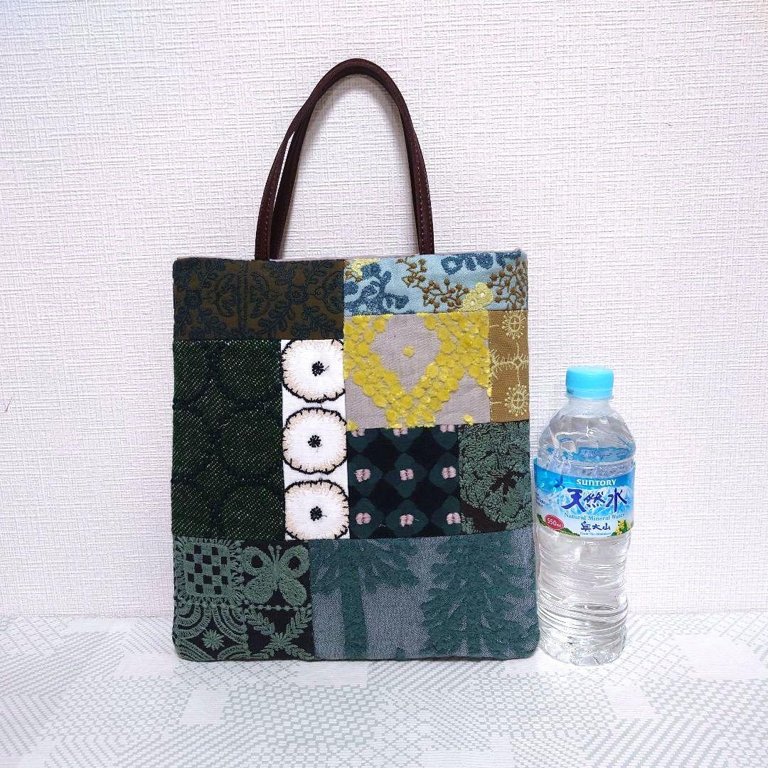 ミナペルホネン　パッチワーク　ミニトートバッグ　大きめサイズ