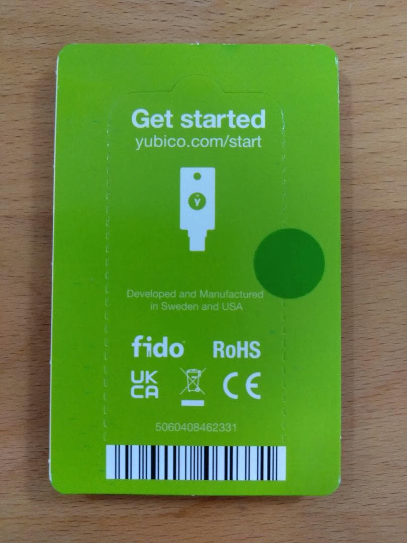 【新品未開封】YubiKey 5C NFC