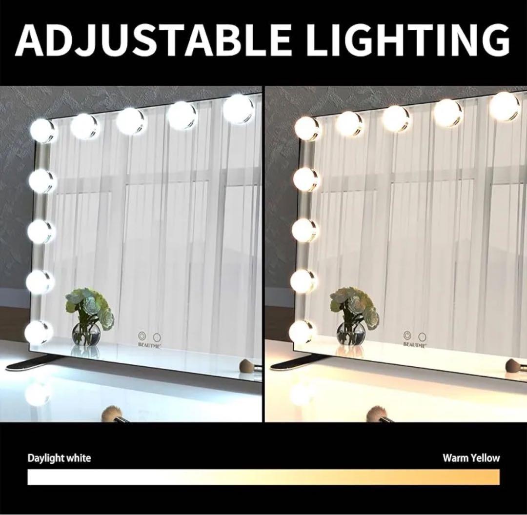 60×50 BEAUTIME 女優ミラー 調整可能な照明