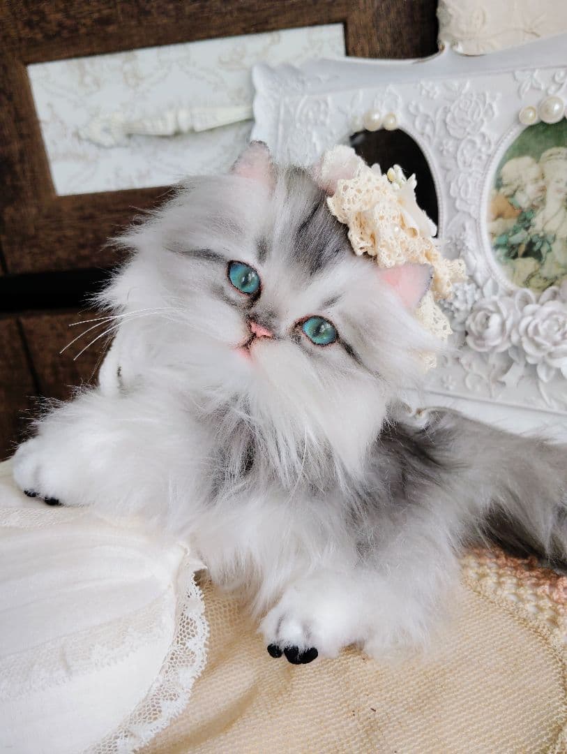 ミヌエット子猫ちゃん♡美しい子♡生後6ヶ月♡アートドール♡ぬいぐるみ♡