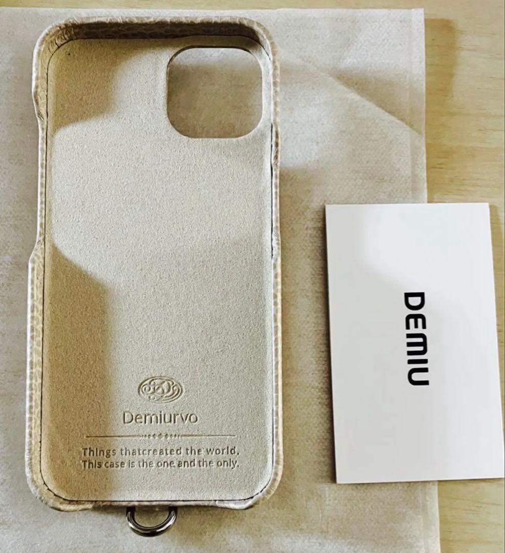 【新品】DEMIU POCHE FLAT 手帳型 iPhone13ケース　本革