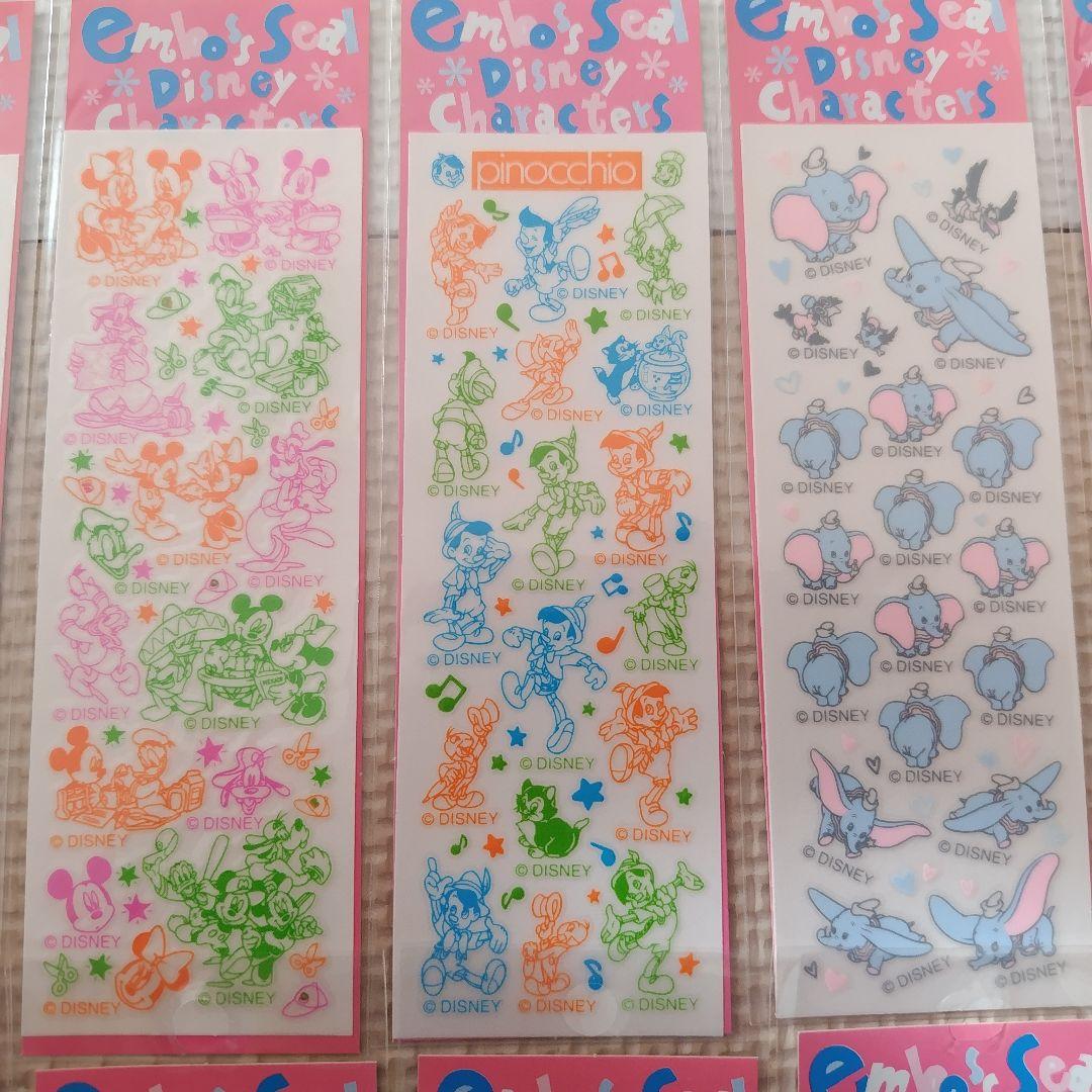 ピングー・ディズニー・キャラクターシールセット、エンボスシール
