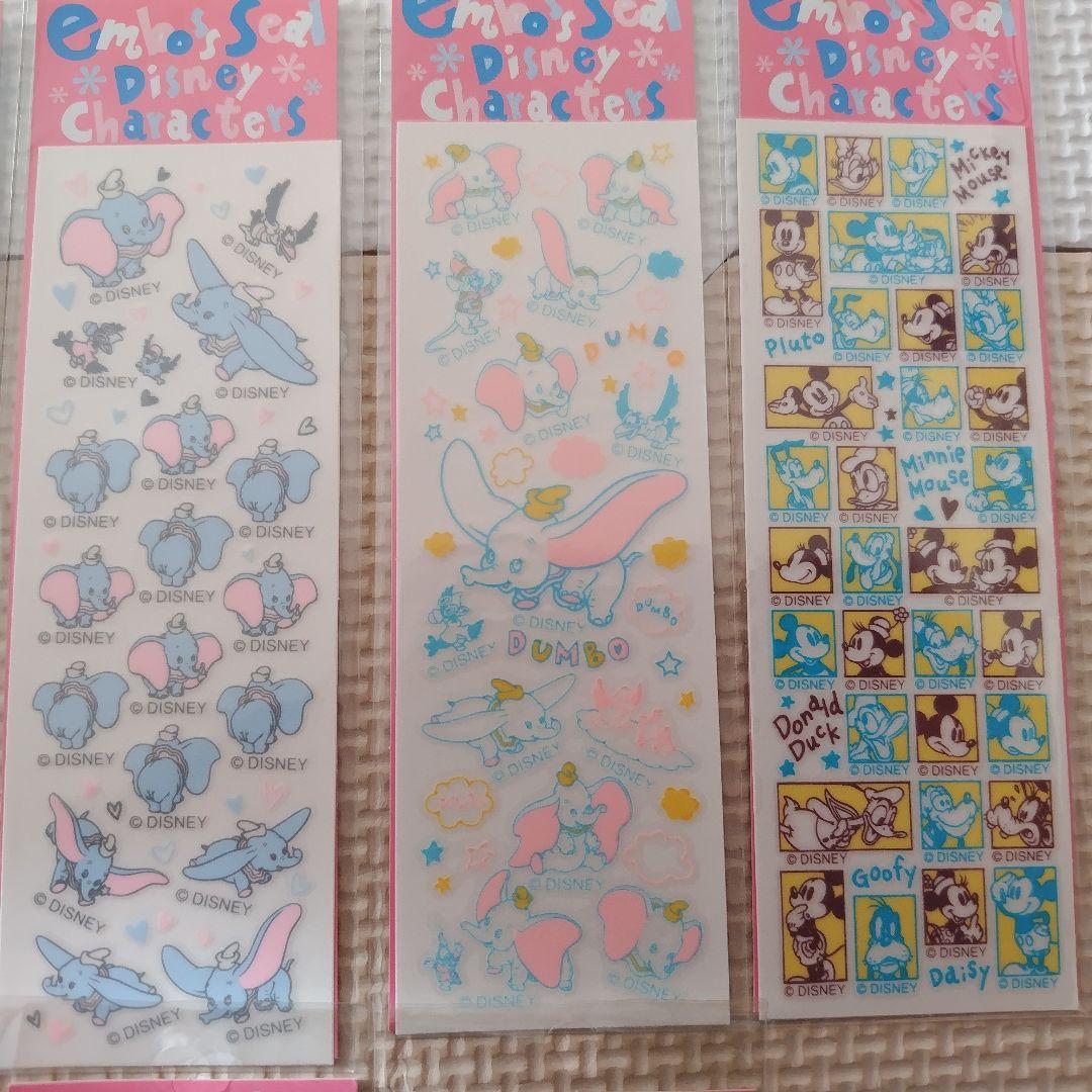 ピングー・ディズニー・キャラクターシールセット、エンボスシール