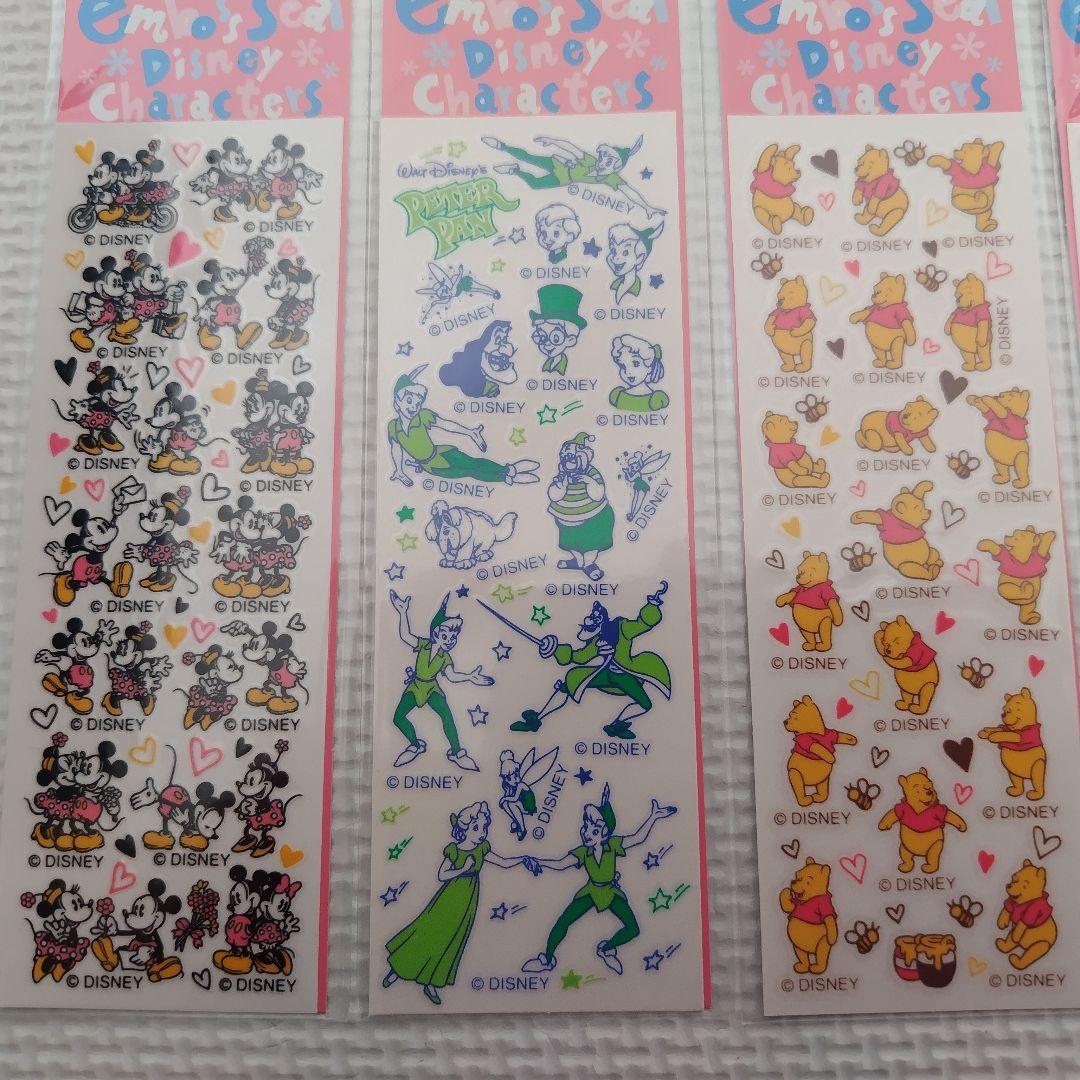 ピングー・ディズニー・キャラクターシールセット、エンボスシール
