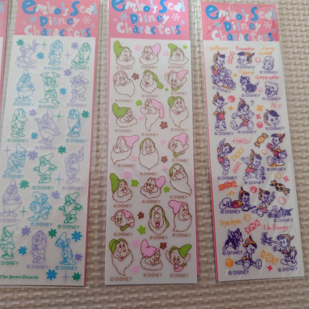 ピングー・ディズニー・キャラクターシールセット、エンボスシール