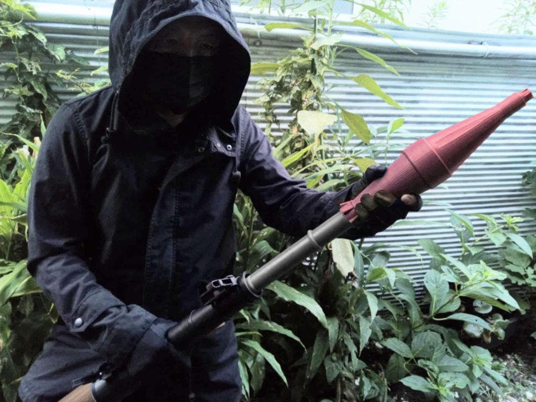 フルスクラッチ RPG-7 ロケットランチャー 3Dプリンター 成形 赤A