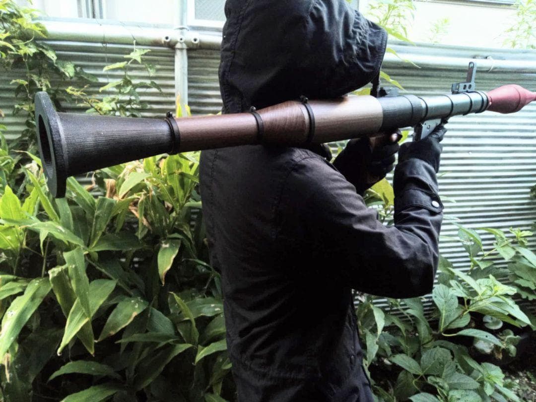 フルスクラッチ RPG-7 ロケットランチャー 3Dプリンター 成形 赤A