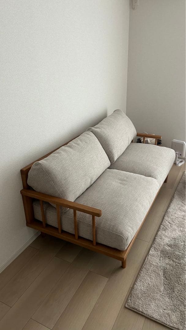 unico Sial 2.5人掛けソファー アイボリー