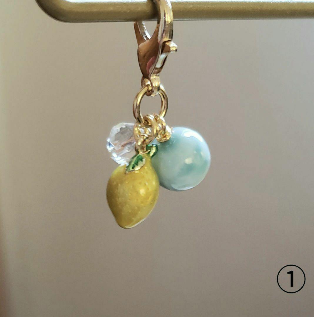 売却済み　498　ラリマー①　9mm　レモン　水晶　開運チャーム