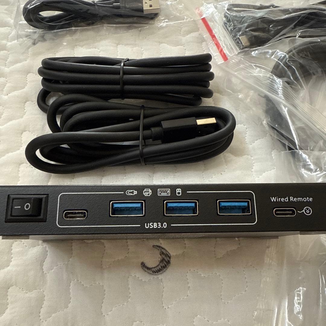 デュアルモニター USB3.0 KVM 切替器 2入力2出力