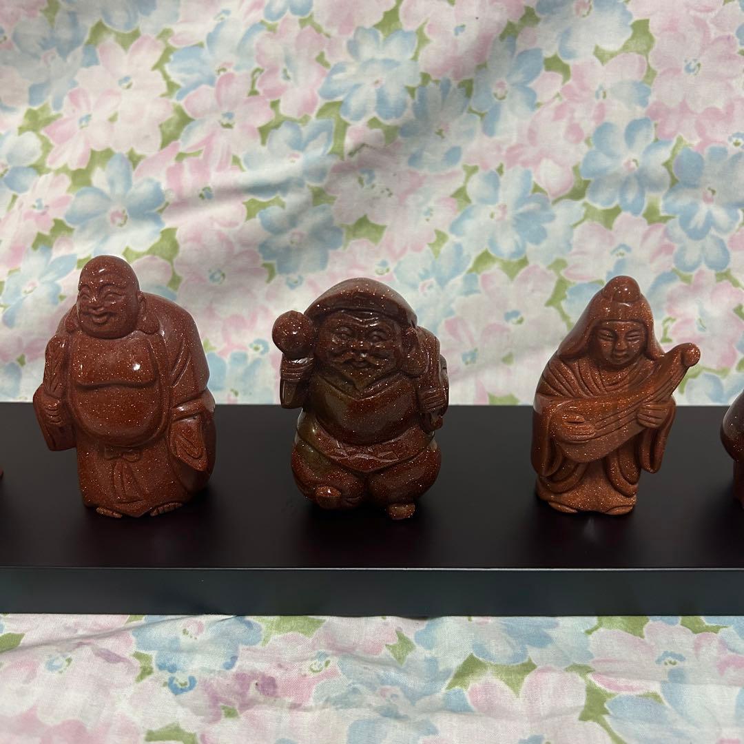 七福神 置物　砂金石　縁起物　アンティーク