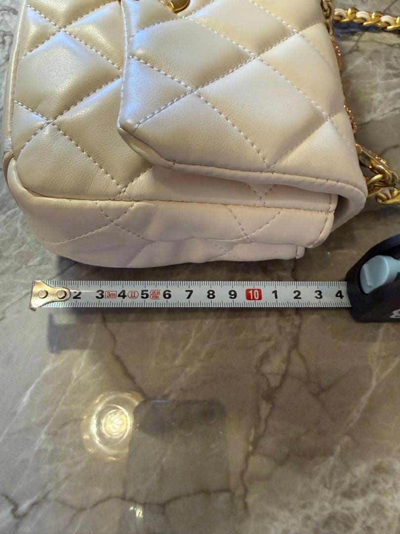 シャネル　ノベルティ チェーンショルダーバッグ ピンクラインストーン ココマーク