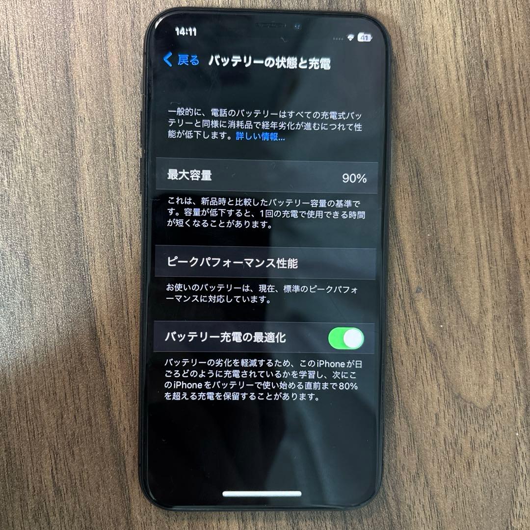 【バッテリー90%】iPhone X 64GB スペースグレイ　※カメラ割れあり