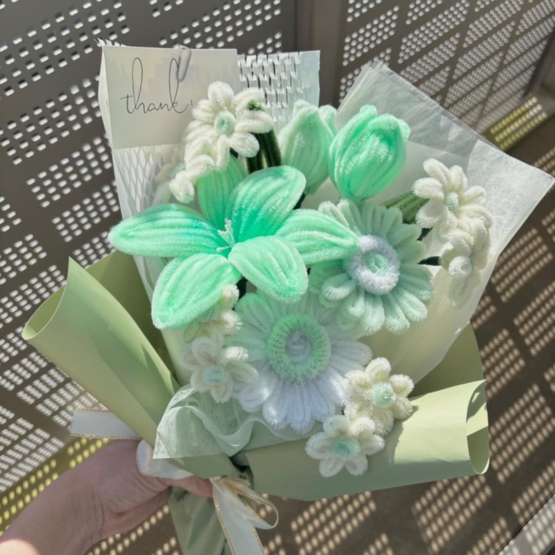 CHaaannn♡ᵕ̈*⑅専用　モールフラワー　ラベンダーミルク　ミントグリーン