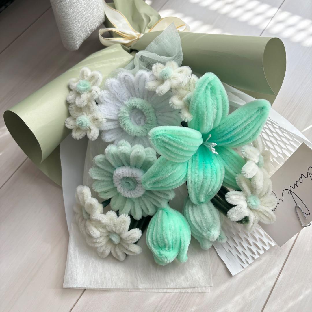 CHaaannn♡ᵕ̈*⑅専用　モールフラワー　ラベンダーミルク　ミントグリーン