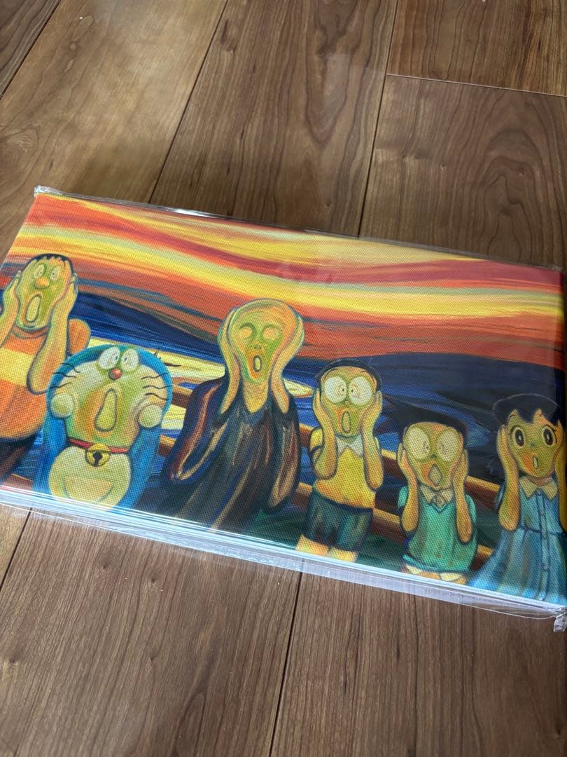 【おしゃれ】映画ドラえもんのび太の絵世界物語ファブリックボードムンク「叫び」