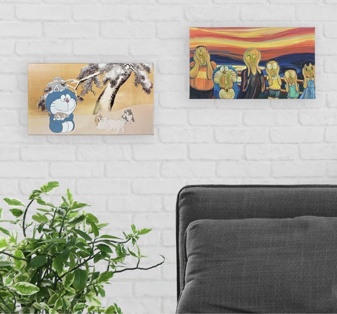 【おしゃれ】映画ドラえもんのび太の絵世界物語ファブリックボードムンク「叫び」