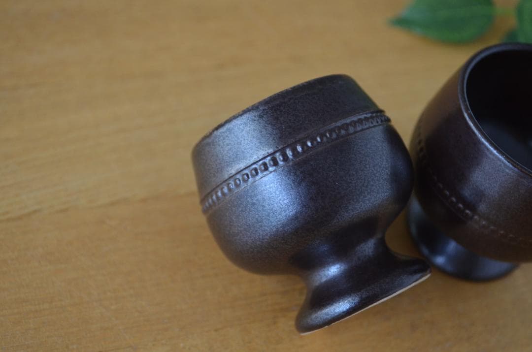 Hoganas/ホガナス●savoy/サヴォイ●ブラウン/エッグカップ2個