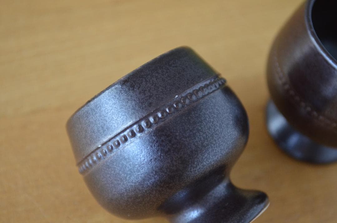 Hoganas/ホガナス●savoy/サヴォイ●ブラウン/エッグカップ2個