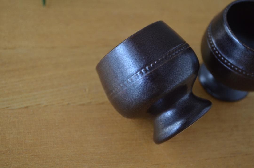 Hoganas/ホガナス●savoy/サヴォイ●ブラウン/エッグカップ2個