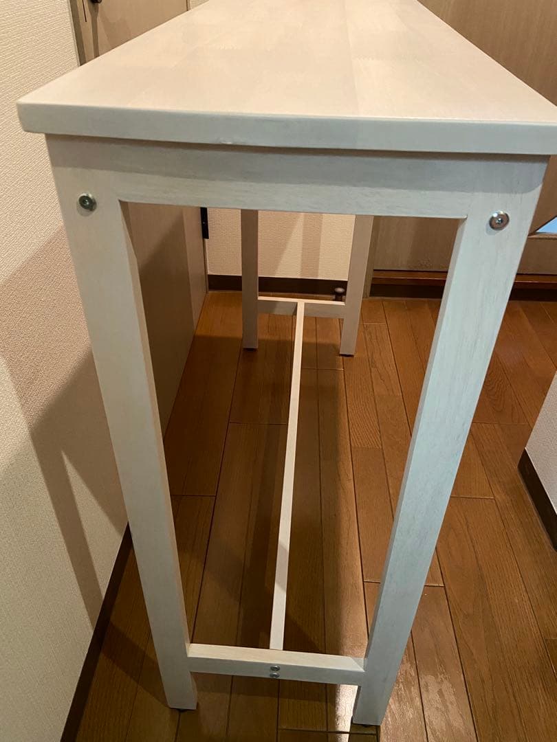 Felicica ホワイト 天然木 カウンターテーブル