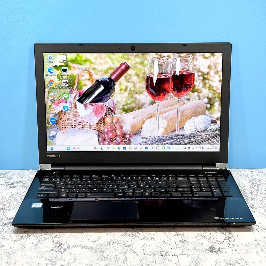 第7世代✨Win11✨オフィスカメラ✨ダイナブック✨ブラック✨東芝ノートパソコン