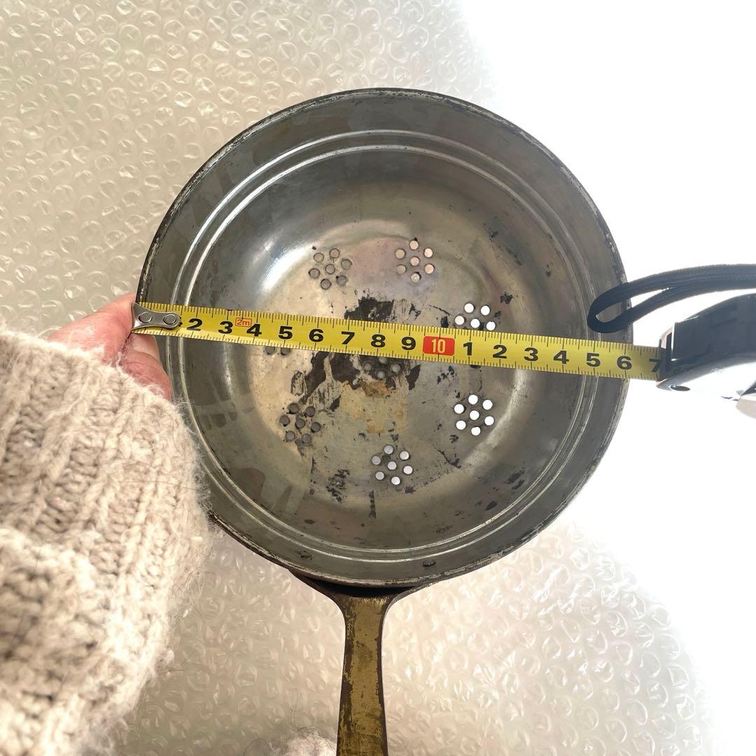 インド　製菓器具　銅製 ストレーナー　ディスプレイ什器　アンティーク什器