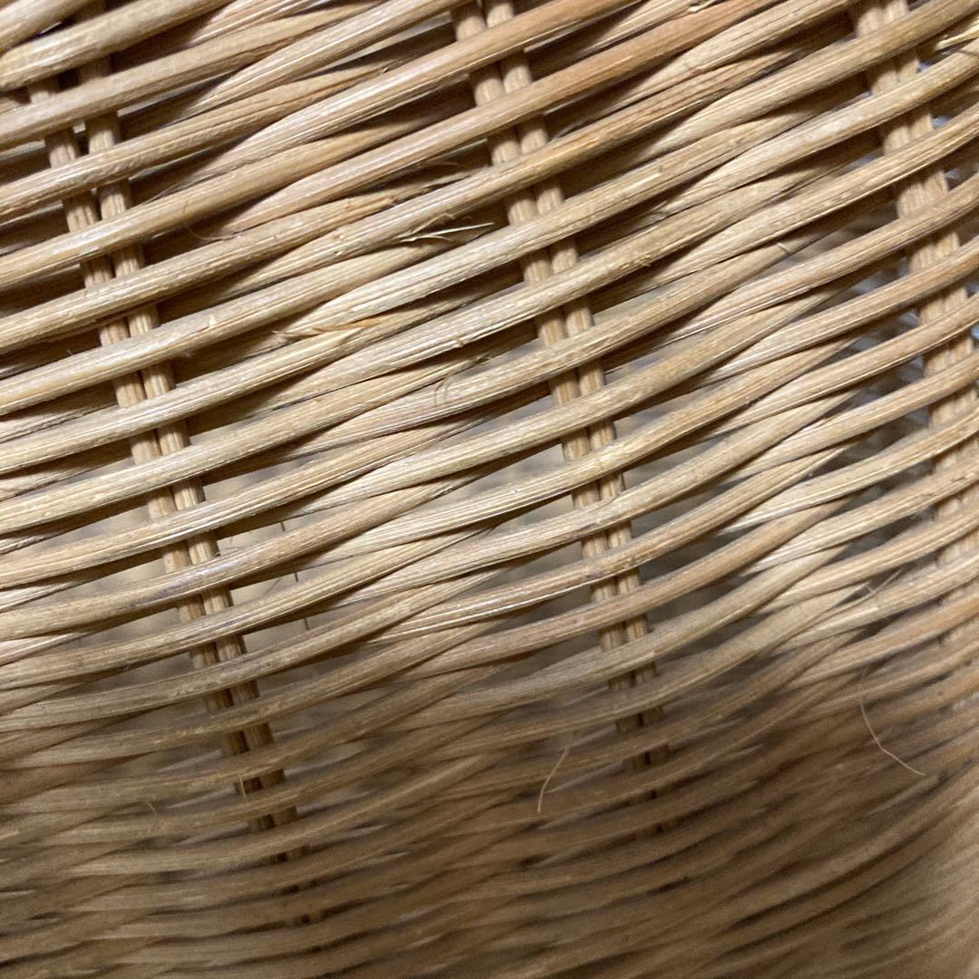 大きいラタンパニエ 籐編みバスケット ブロカントショップアンティーク家具店購入
