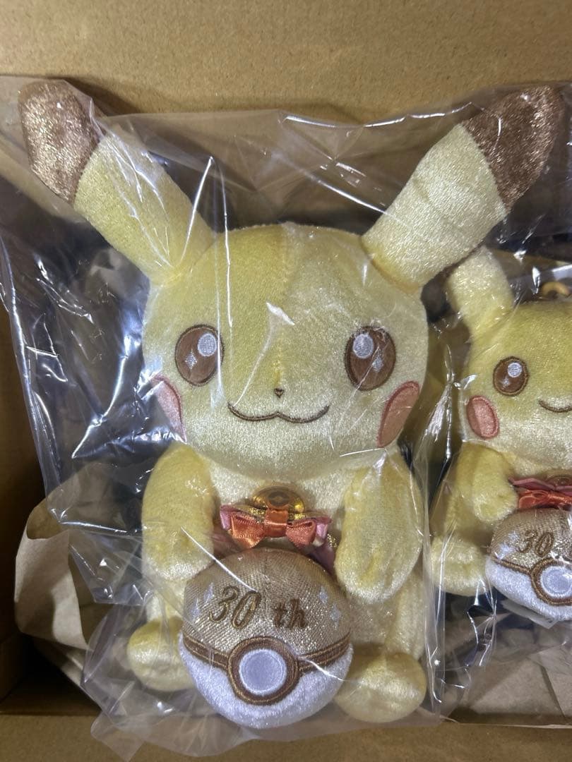 30周年記念 ピカチュウ ぬいぐるみ，マスコット，キーホルダー 3点セット