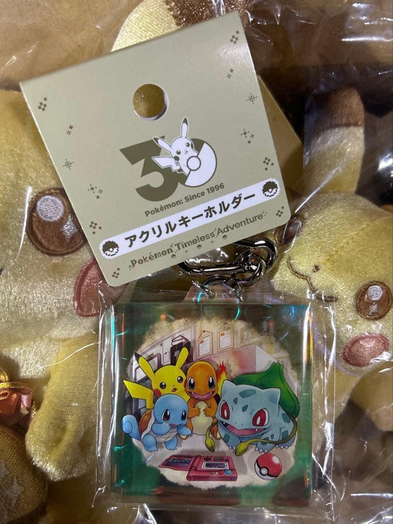 30周年記念 ピカチュウ ぬいぐるみ，マスコット，キーホルダー 3点セット