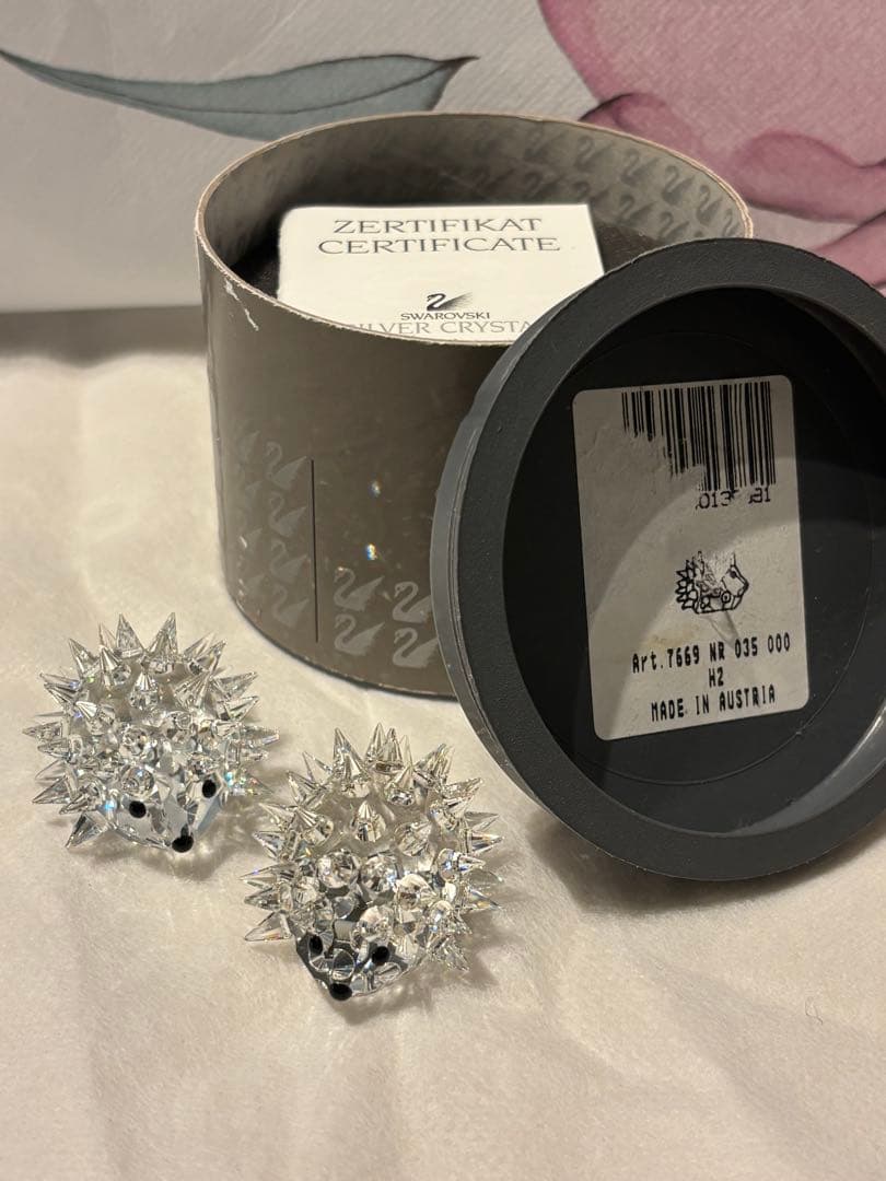 スワロフスキー　ハリネズミ3体セット