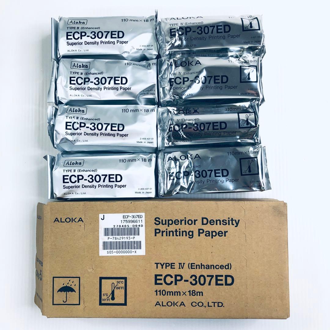 【即納】ALOKA　超音波記録紙　ECP-307ED　8巻　プリントペーパー