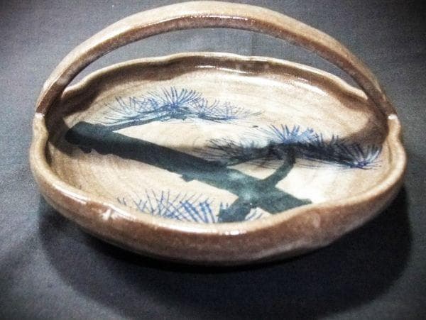 乾山写 手附 菓子鉢 「平安 集雲」京焼 清水焼 共箱