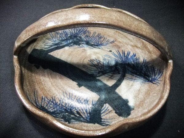 乾山写 手附 菓子鉢 「平安 集雲」京焼 清水焼 共箱