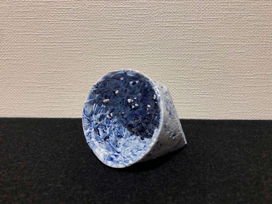 長江重和 釉彩 薄層のかたち 盃 ぐい呑み 陶器 置物 アート 作品 オブジェ