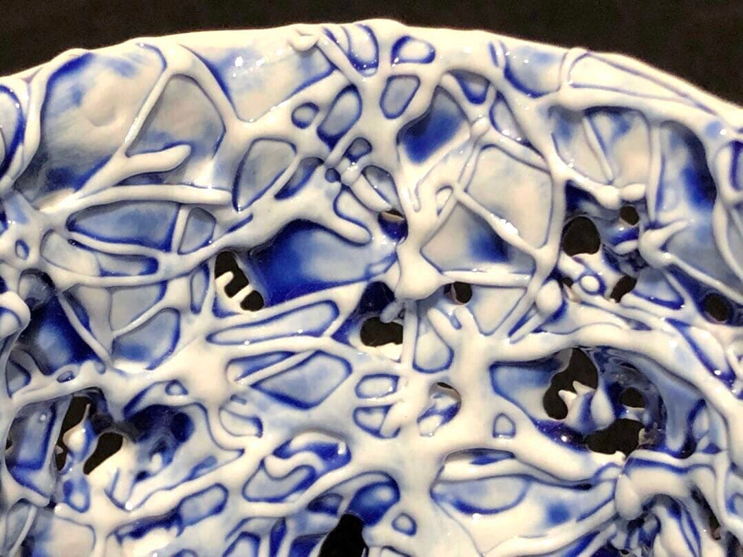 長江重和 釉彩 薄層のかたち 盃 ぐい呑み 陶器 置物 アート 作品 オブジェ