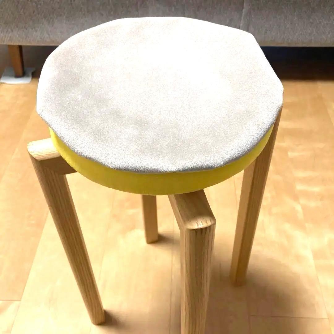 【廃盤色】【匠工芸】マッシュルームスツール(グレーカバー付、座面50cm)