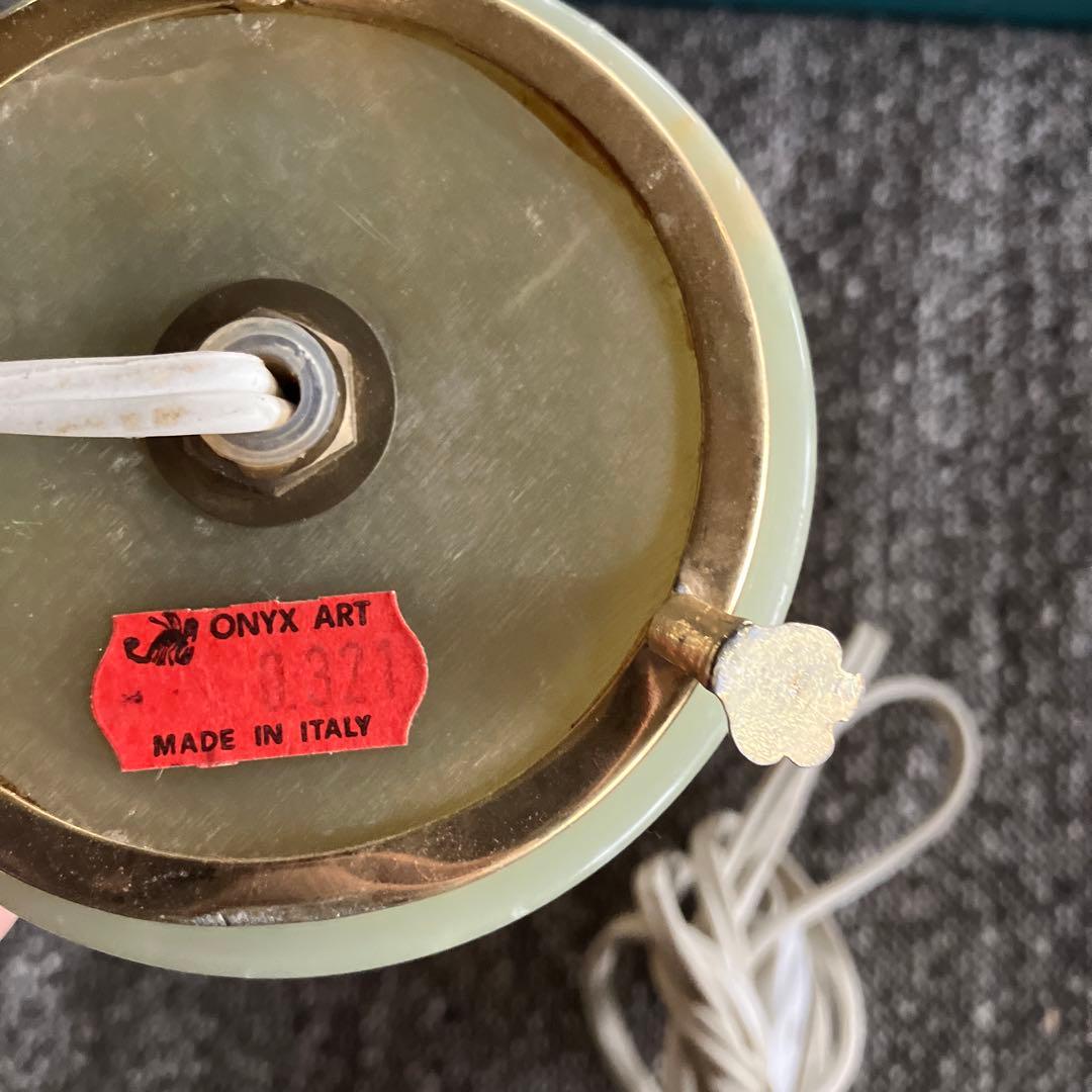 ONYX ART オニキスアート　大理石 イタリア製  レトロ　ライト　スタンド